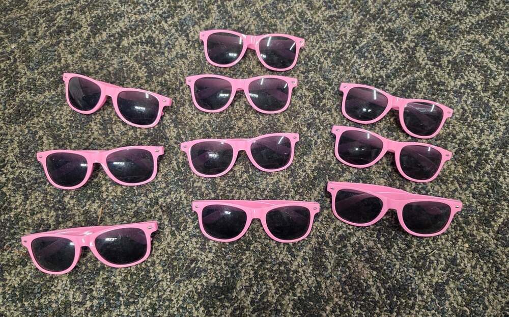 Retro Party Pack Bulk Pink Sunglasses Lot Of 10